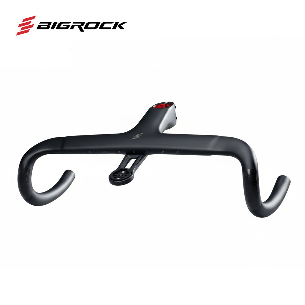 Manillar de carretera integrado de carbono BIGROCK SKYLINE V2, Toray T800, enrutamiento interno completo, manillar de caída de alta calidad para bicicleta de carretera Ø28,6mm / Ø31,8mm