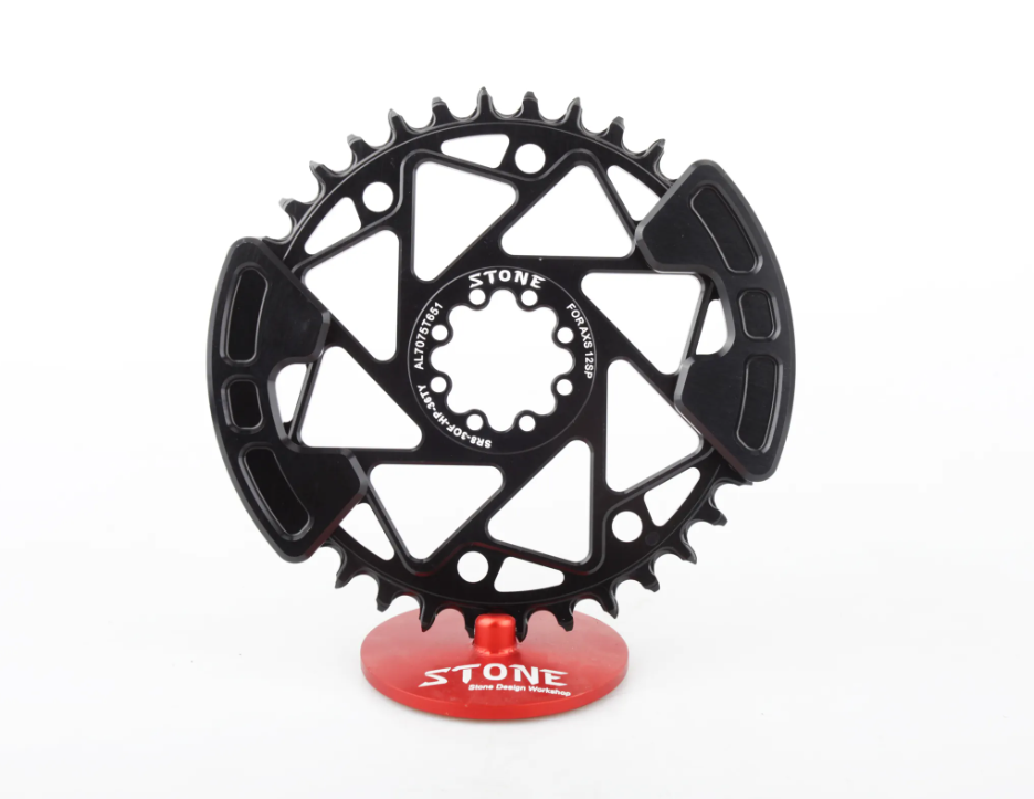 STONE – Plato Redondo Mount Direct Compatible con SRAM Eagle y Cadena T-Type FlatTop XX Eagle SL, XX Eagle, X0 Eagle CNC Aluminio Aleris 7075-T65