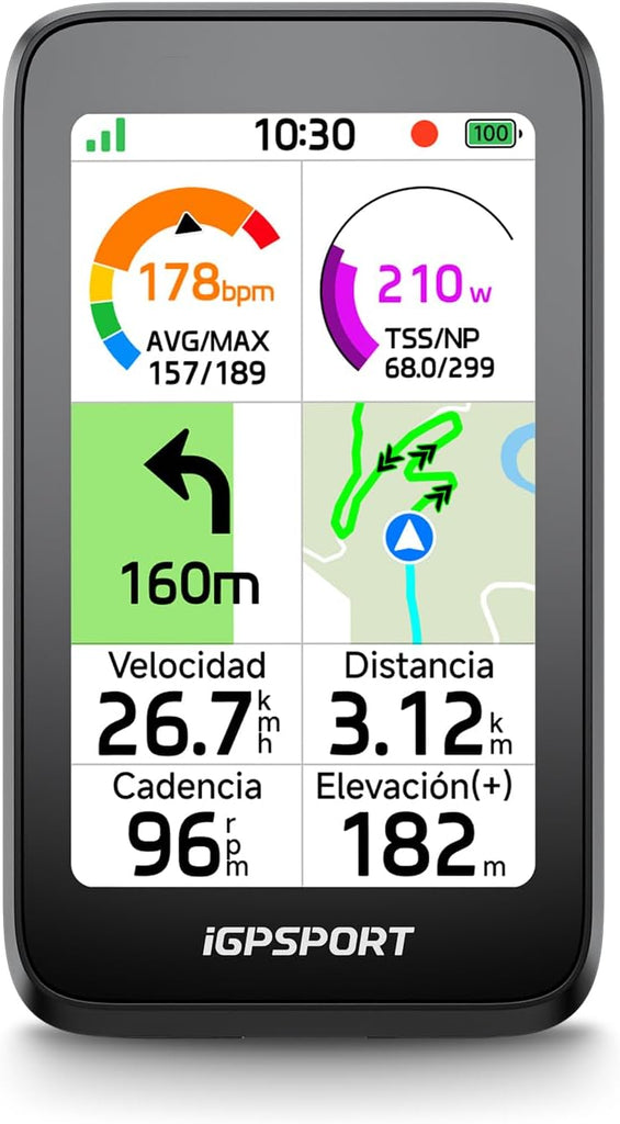iGPSPORT BiNavi Air GPS Bicicleta con Navegación y Mapas, Pantalla Táctil HD 3”