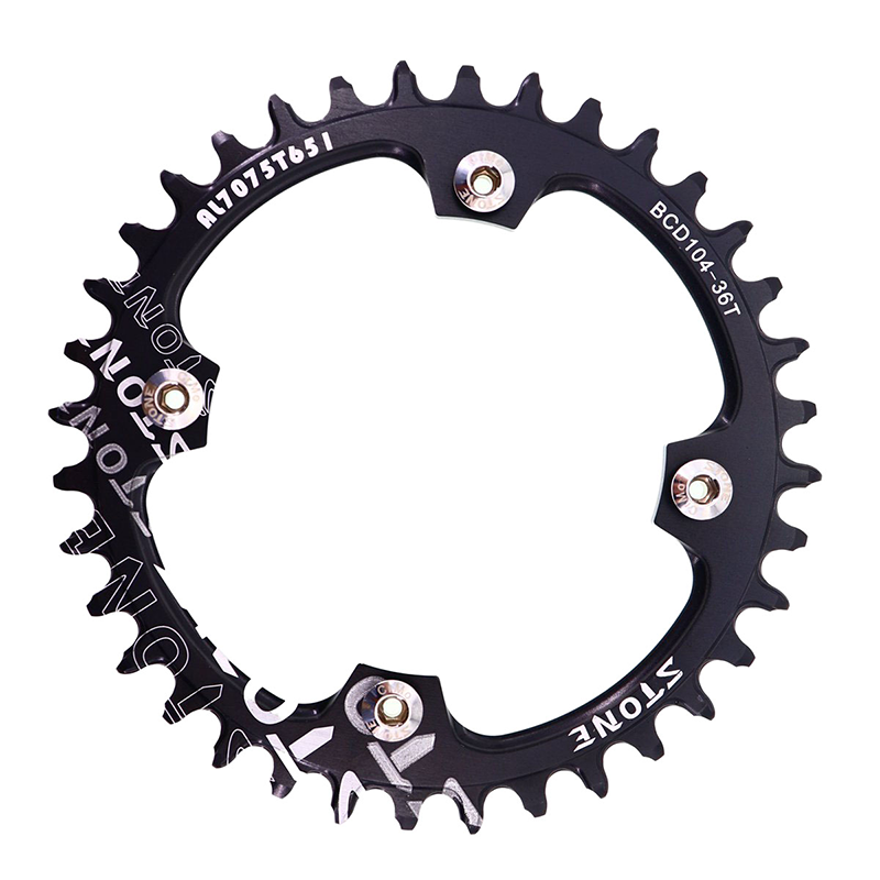 STONE Plato redondo monoplato BCD104 para transmisiones SRAM Eagle Cadenas Flat top