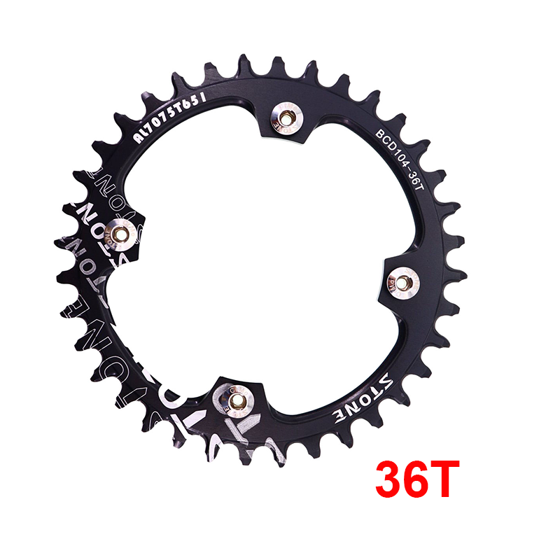 STONE - Plato redondo para bicicleta monoplato 104 BCD